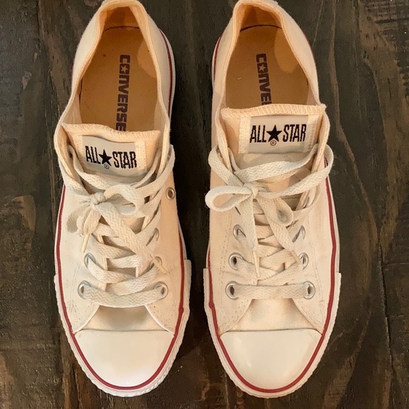 Women's White Canvas Sneakers - Picture 2 of 8